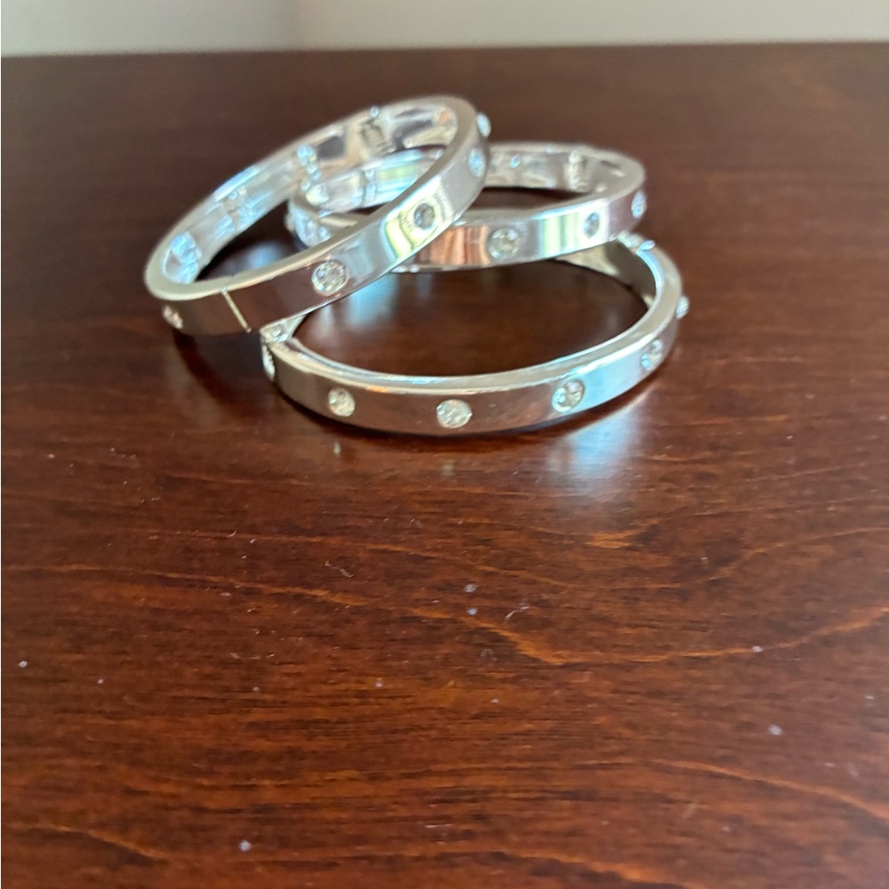 Guess Silver Crystal-Studded Bracelet Set - Picture 7 of 10